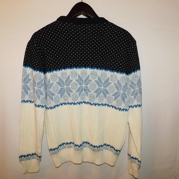 Rob Winter Vintage Sweater Snowflake Ski Snow - Picture 5 of 6